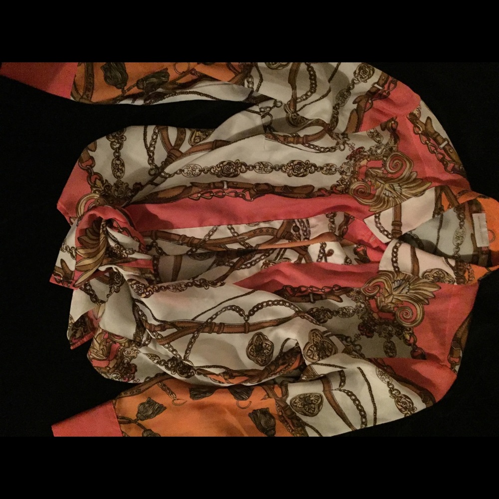 Equestrian Silky Scarf Blouse